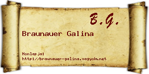 Braunauer Galina névjegykártya